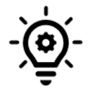 A Glowing Light Bulb With a Gear Inside