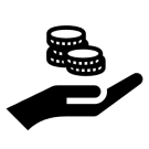 Hand Holding Coins